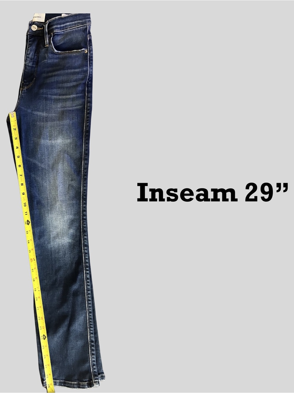 Frame Denim Women's Le Sylvie Straight-Leg Jeans in Dark Indigo Wash Sz. 25 - Picture 9 of 10